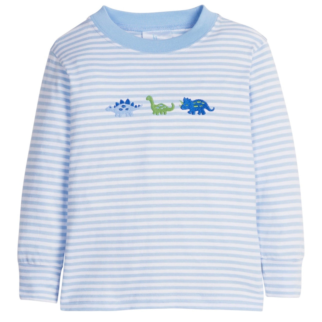 Little English Boys LS Embroidered Dinosaur Shirt