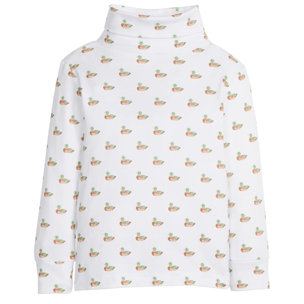 Little English Boys Printed Mallard Turtleneck