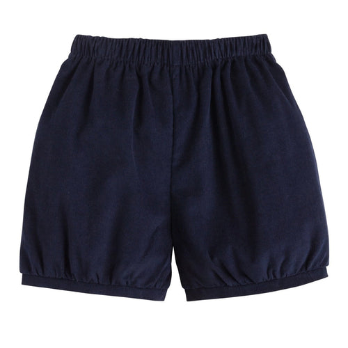 Little English Boys Navy Blue Corduroy Banded Short