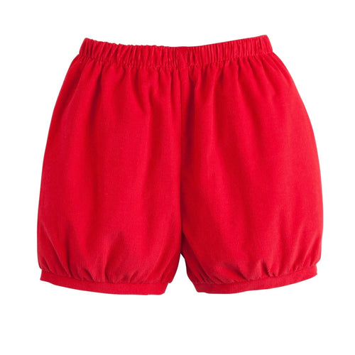 Little English Boys Red Corduroy Banded Short
