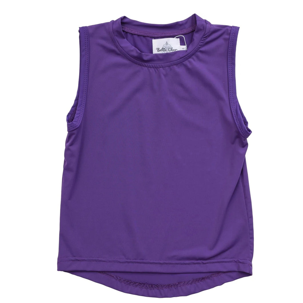 Belle Cher Girls Purple High Low Tank