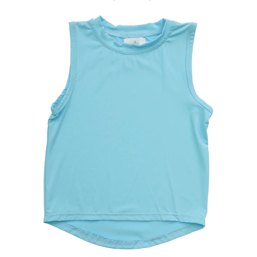 Belle Cher Girls Light Blue High Low Tank