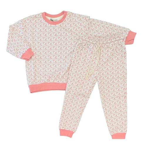 Sage & Lily Girls Pink Floral Jogger Set
