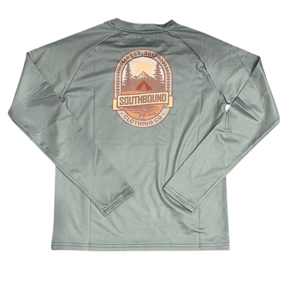 Southbound Boys LS Mountain Camping Performance Tee