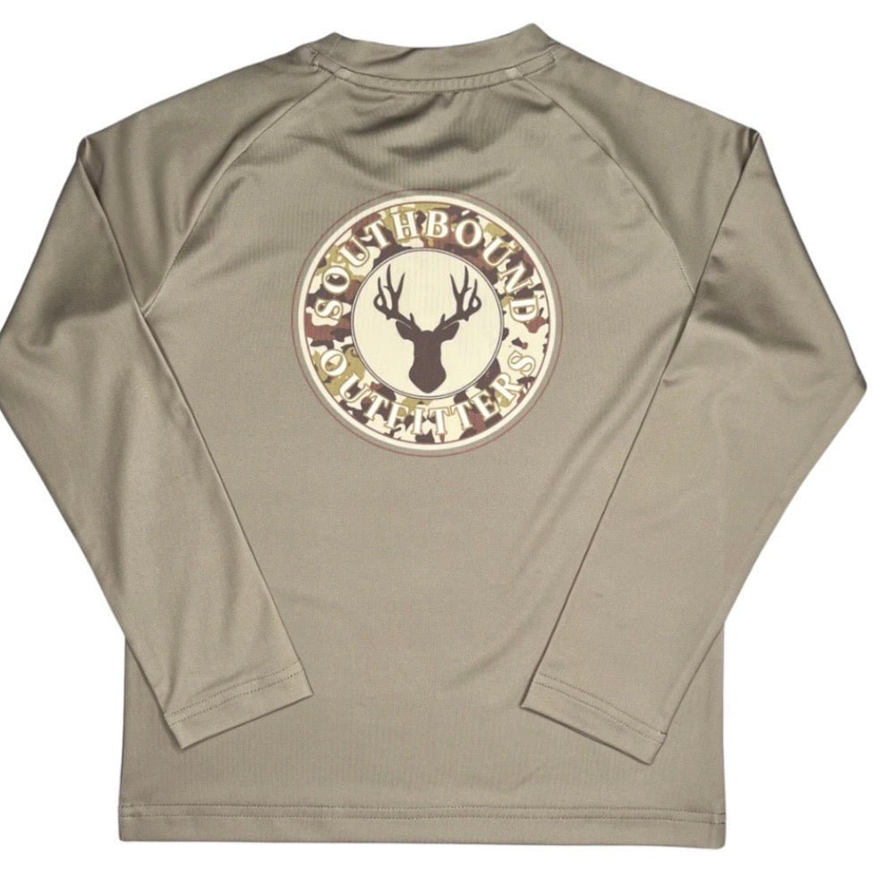 Southbound Boys LS Deer Mount Performance Tee