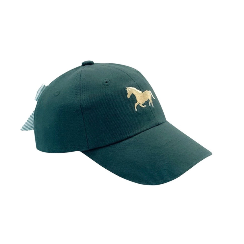 Bits and Bows Girls Horse Bow Baseball Hat