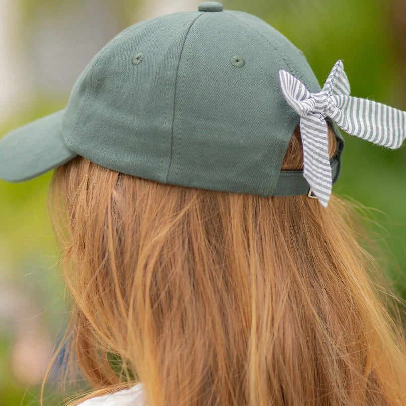 Bits and Bows Girls Horse Bow Baseball Hat