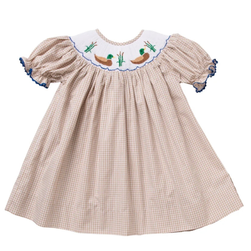 City Beautiful Children Girls Smocked Mallard Dress