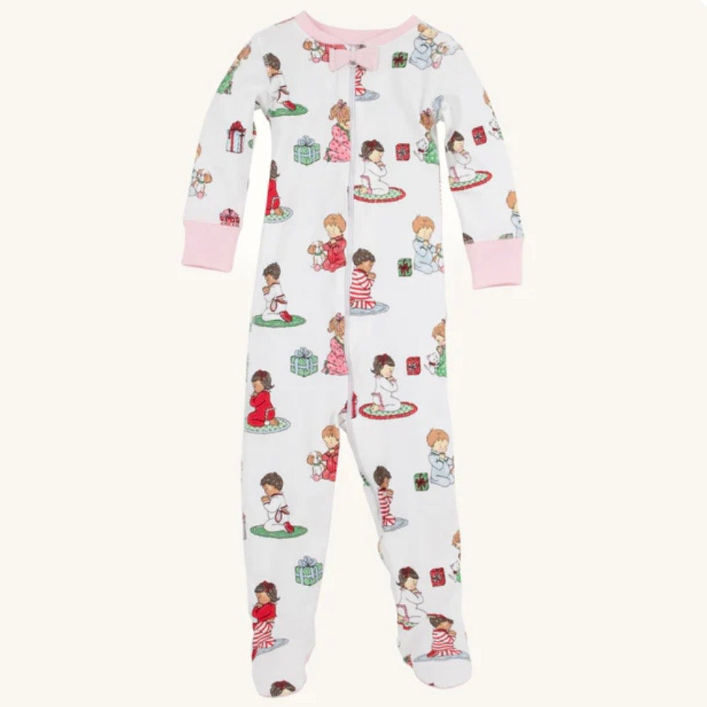 Beaufort Bonnet Girls Holiday Patience and Prayers-Footie