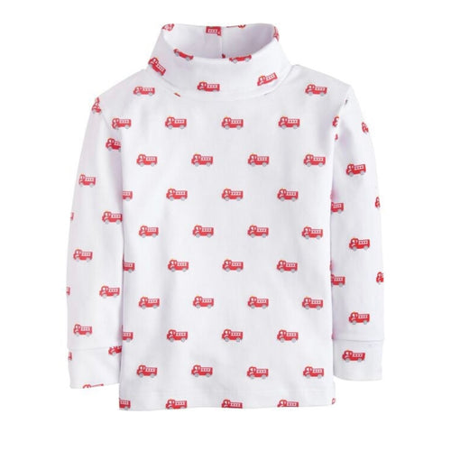 Little English Boys Firetruck Turtleneck