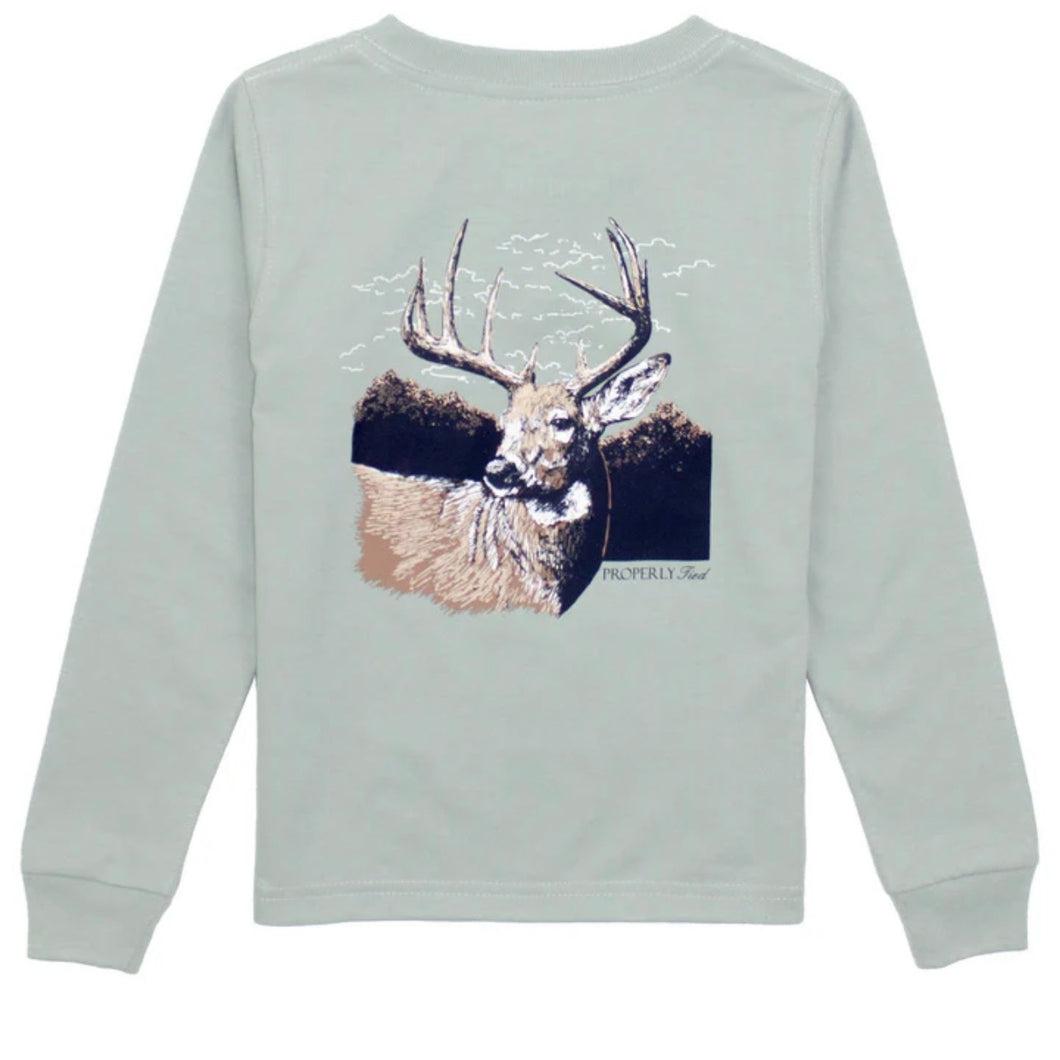 Properly Tied Boys LS Buck Tee
