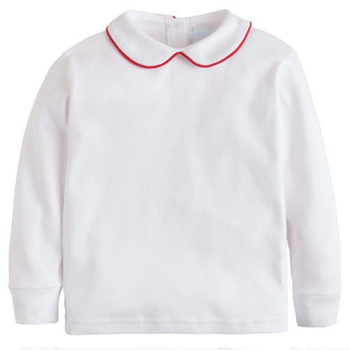 Little English Red Piped Peter Pan Collar Shirt