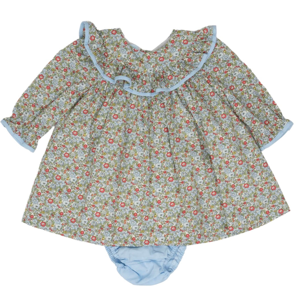 The Oaks Girls Green and Blue Floral Layla Bloomer Set