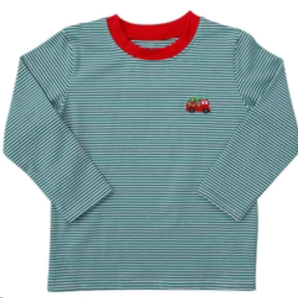 Itsy Bitsy Boys Christmas Firetruck Shirt