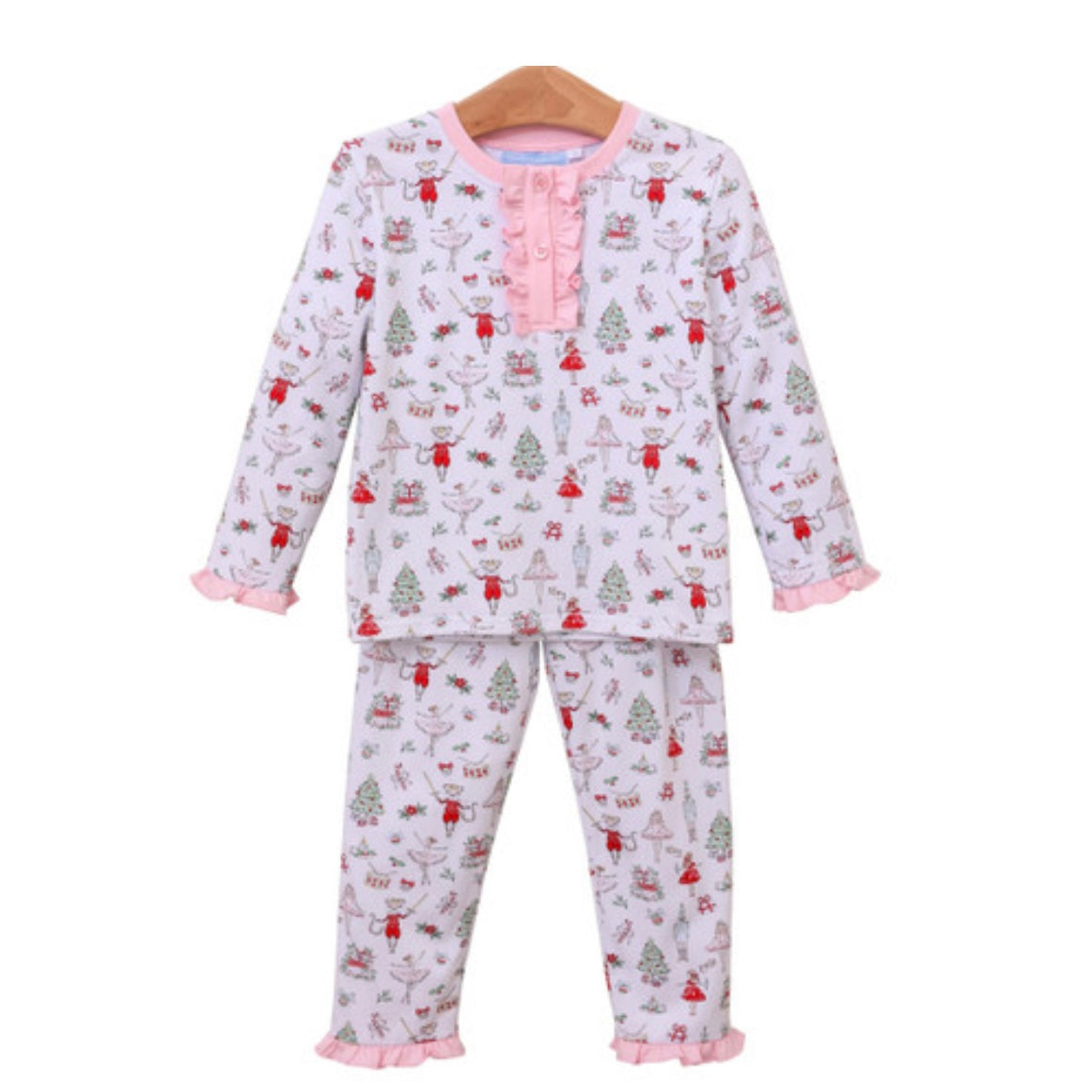 Trotter Street Girls Nutcracker Ruffle Pant Set