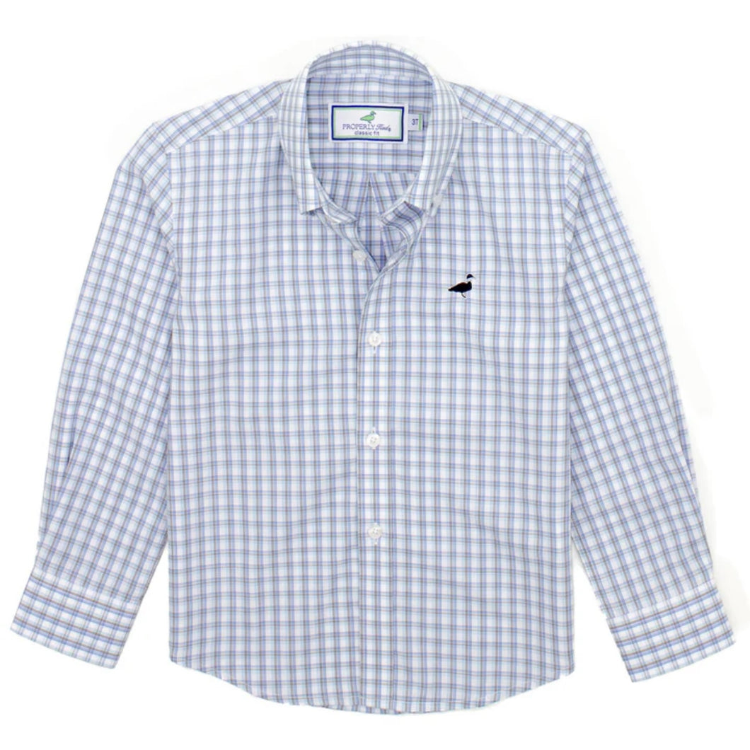 Properly Tied Boys Slate Lake Button Down Shirt