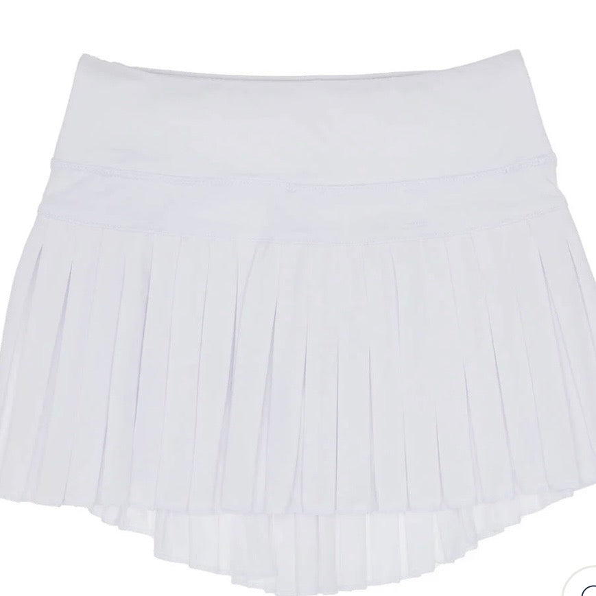 Azarhia Girls Mini Pleat Skort-Solid White