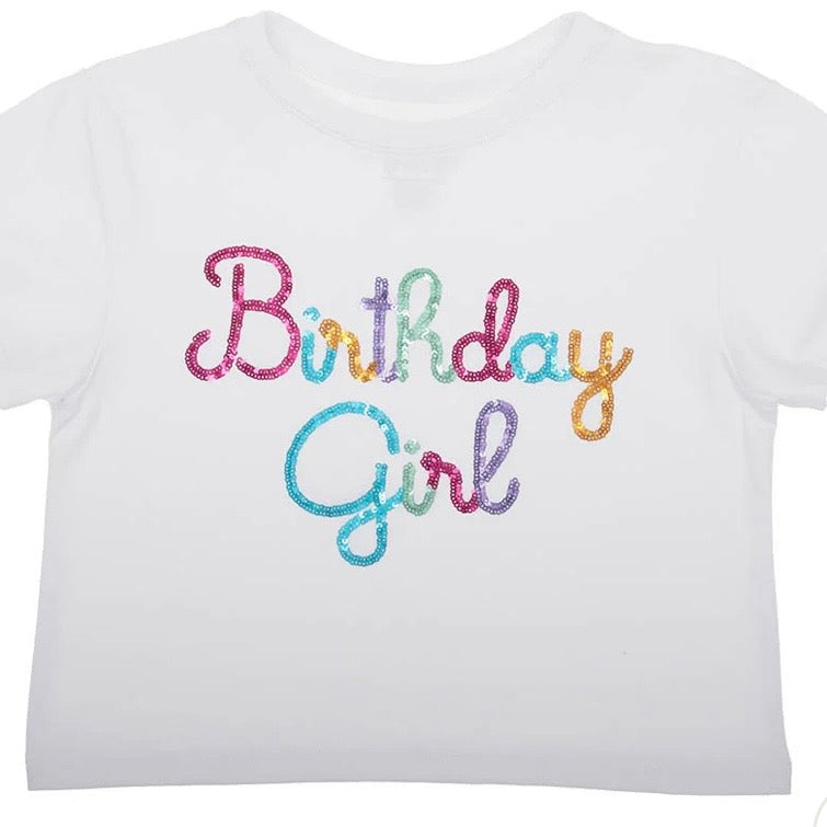 Azarhia Girls Sequin Birthday Girl Top