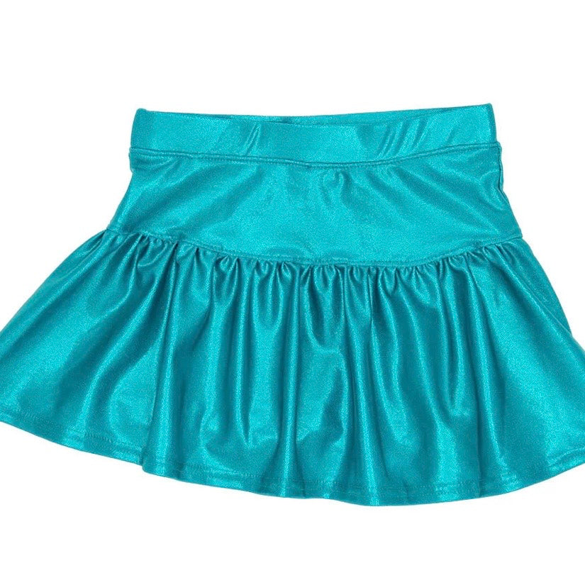 Azarhia Girls Turquoise Shimmer Skort