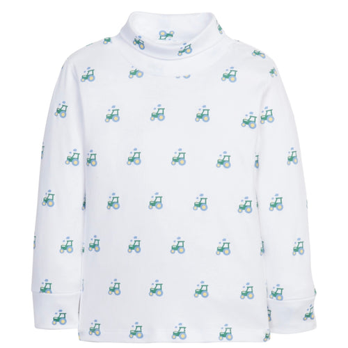 Little English Boys Printed Tractor Turtleneck