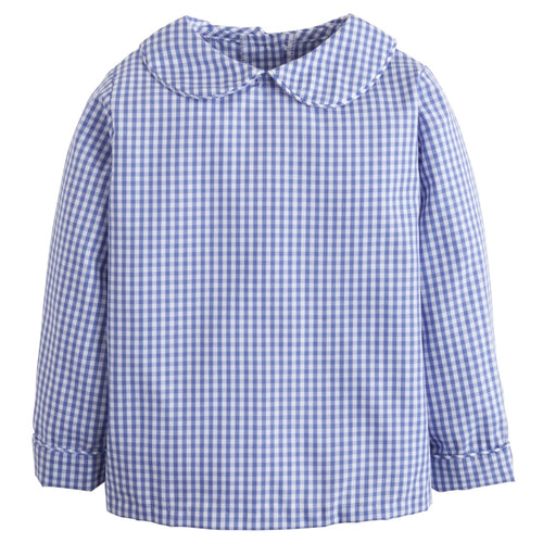 Little English Boys RoyaL Gingham Peter Pan Shirt