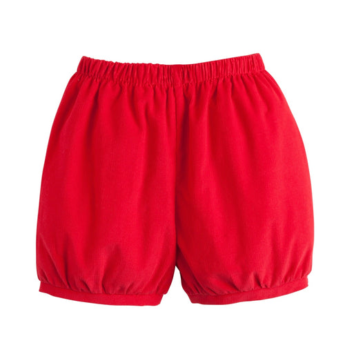 Little English Boys Red Corduroy Banded Short