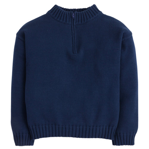 Little English Boys Navy Quarter Zip Pullover