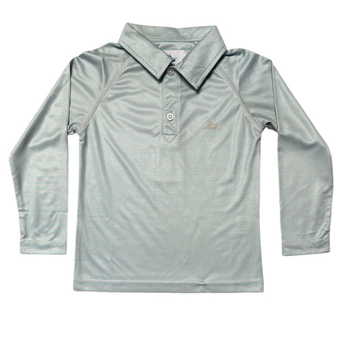 Southbound Boys LS Polo-Stone/Surf Spray