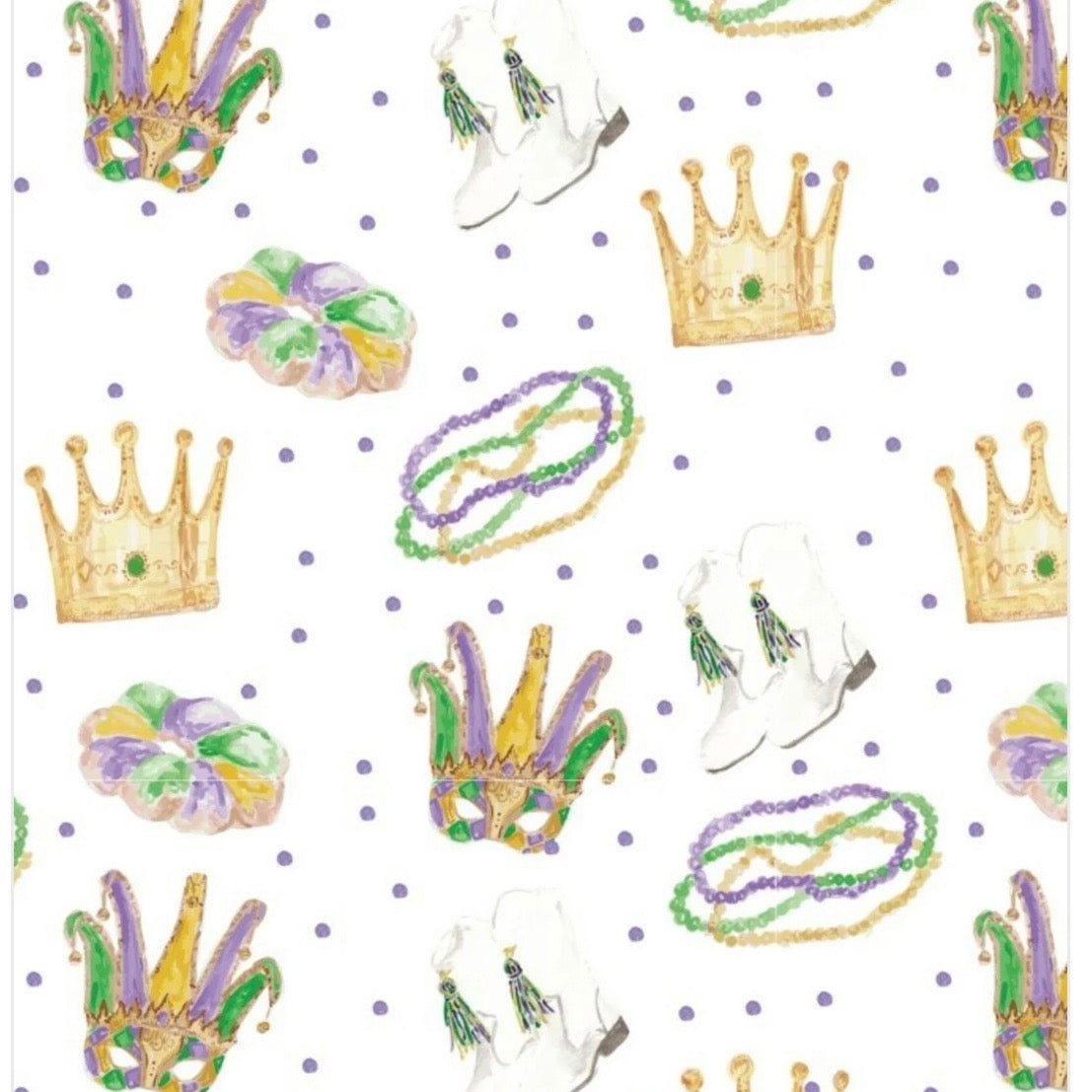 Krewe Girls Isabelle Mardi Gras Icon Print Pleat Bloomer Set