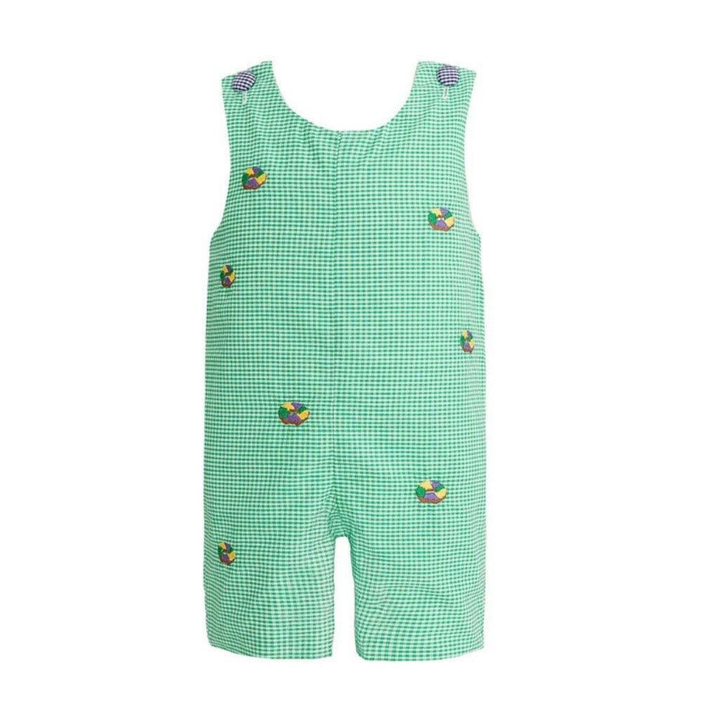 Krewe Boys Elliot Embroidered King Cake Gingham Jon Jon