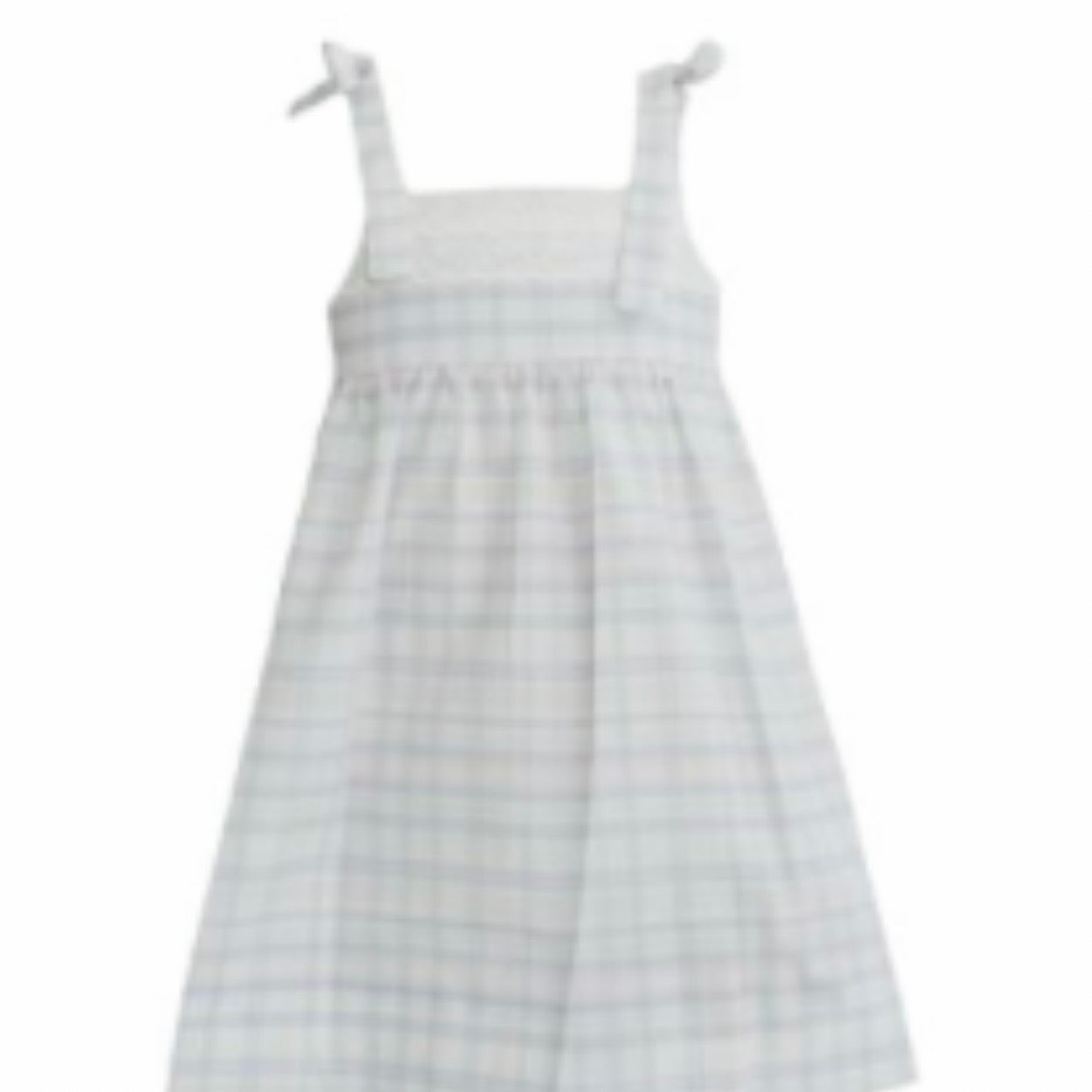 Krewe Girls Kinley Blue Spring Plaid Tie Dress