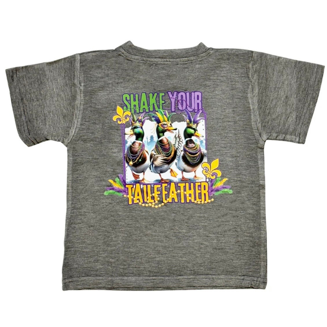 Belle Cher Boys SS Mardi Gras Tail Feather Performance Tee