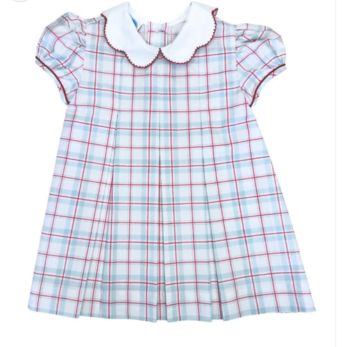 Krewe Girls Fall Plaid Pleat Dress