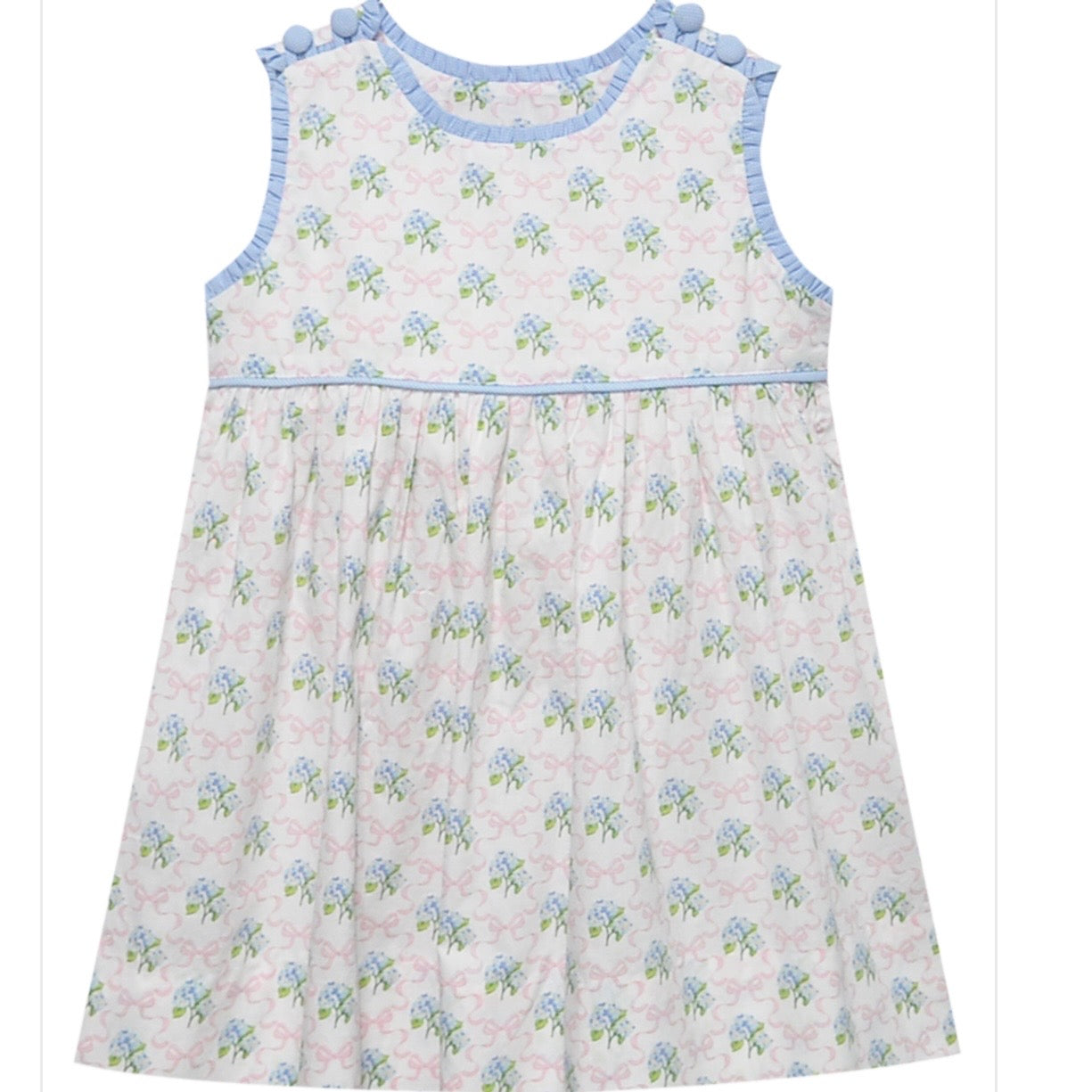 Remember Nguyen Girls Blue Dakota Dress-Knots and Petals