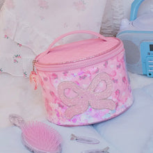OMG Confetti Floral Bow Round Glam Bag