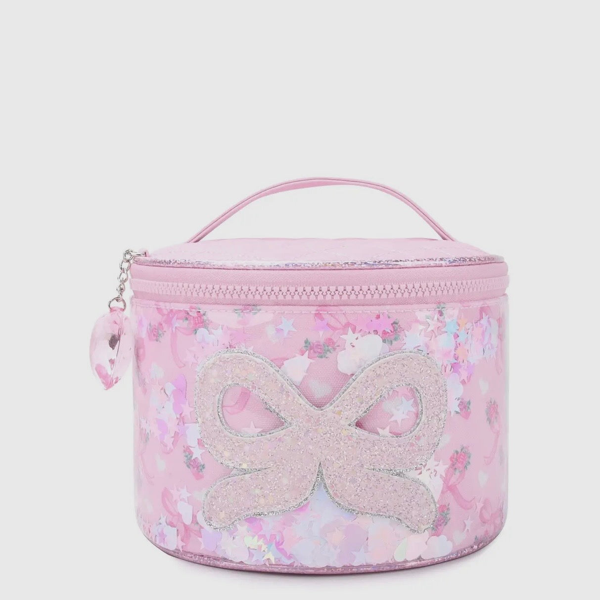 OMG Confetti Floral Bow Round Glam Bag