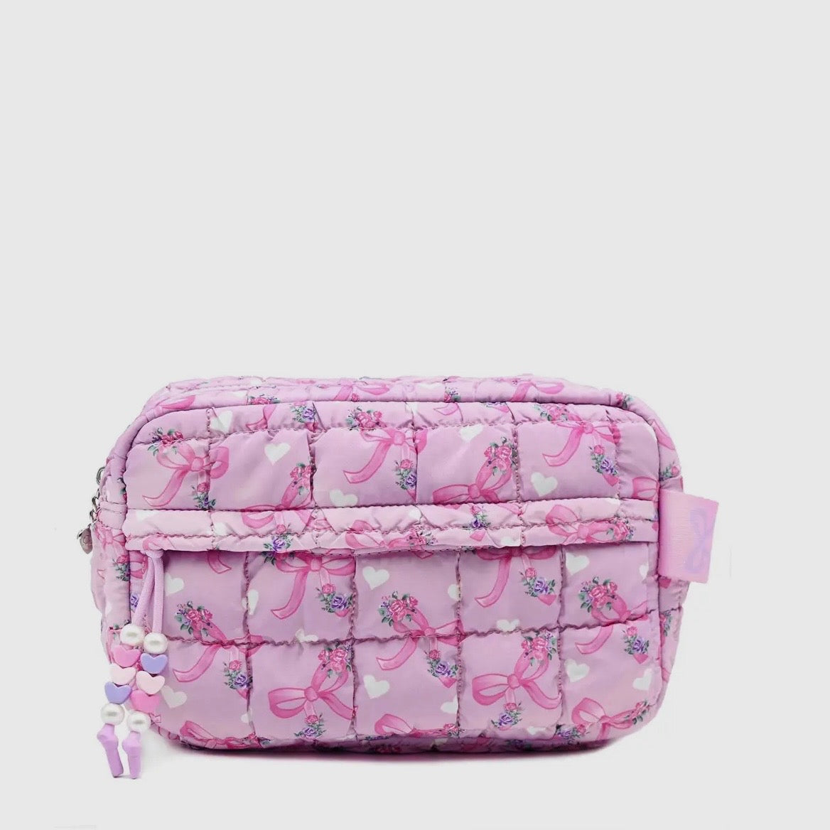 OMG Quilted Scrunchies Floral Bow Printed Pouch