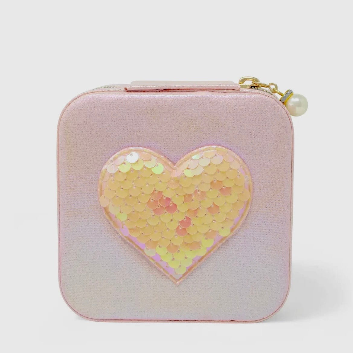 Tiny Treats Girls Sparkling Heart Jewelry Box-Pink