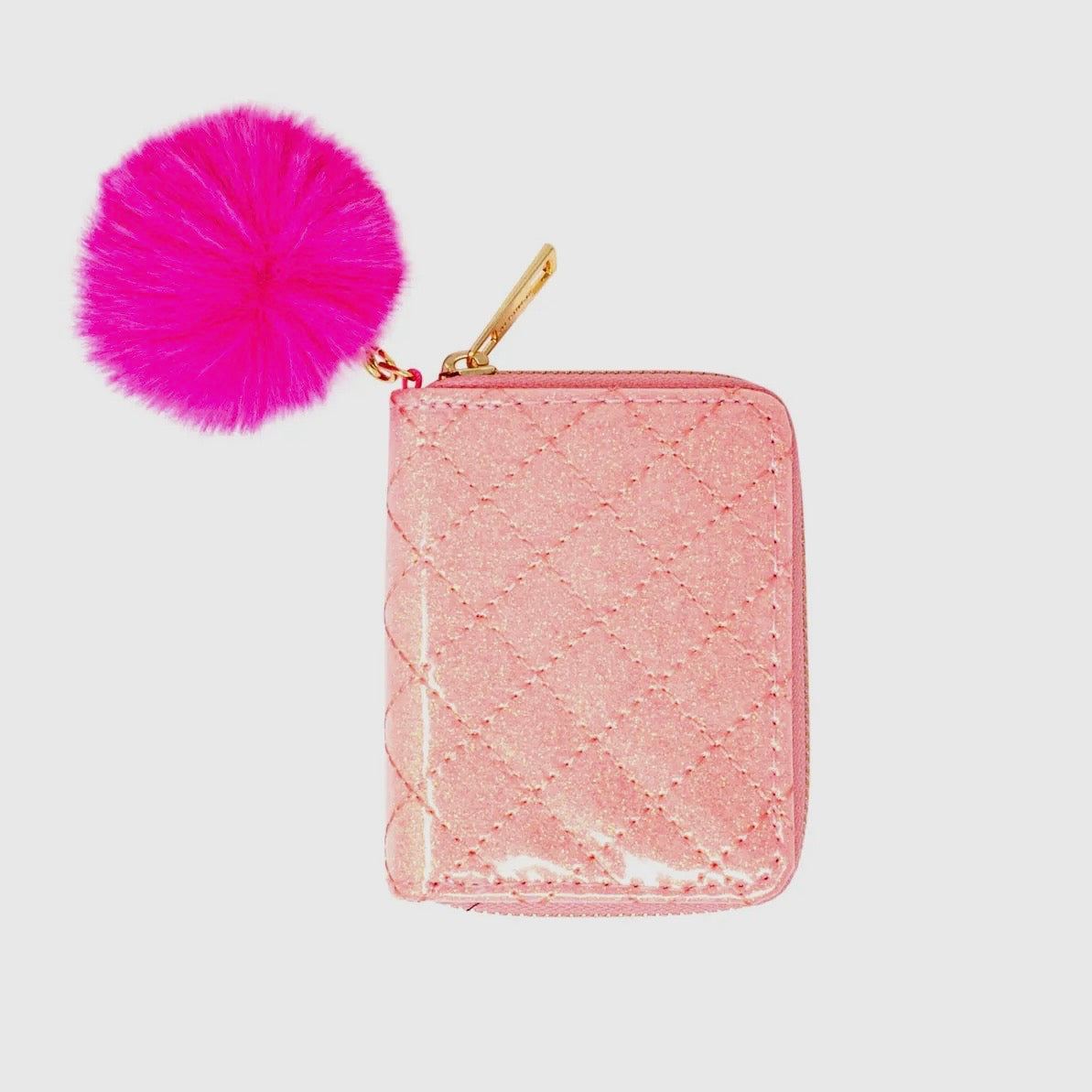 Tiny Treats Girls Sparkle Quilted Wallet-Bubblegum