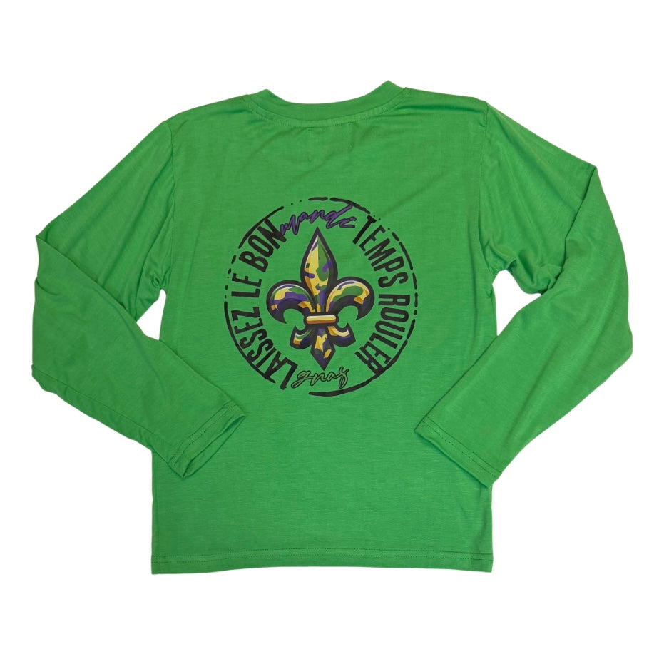 Belle Cher Boys LS Performance Laissez Le Bon Mardi Tee