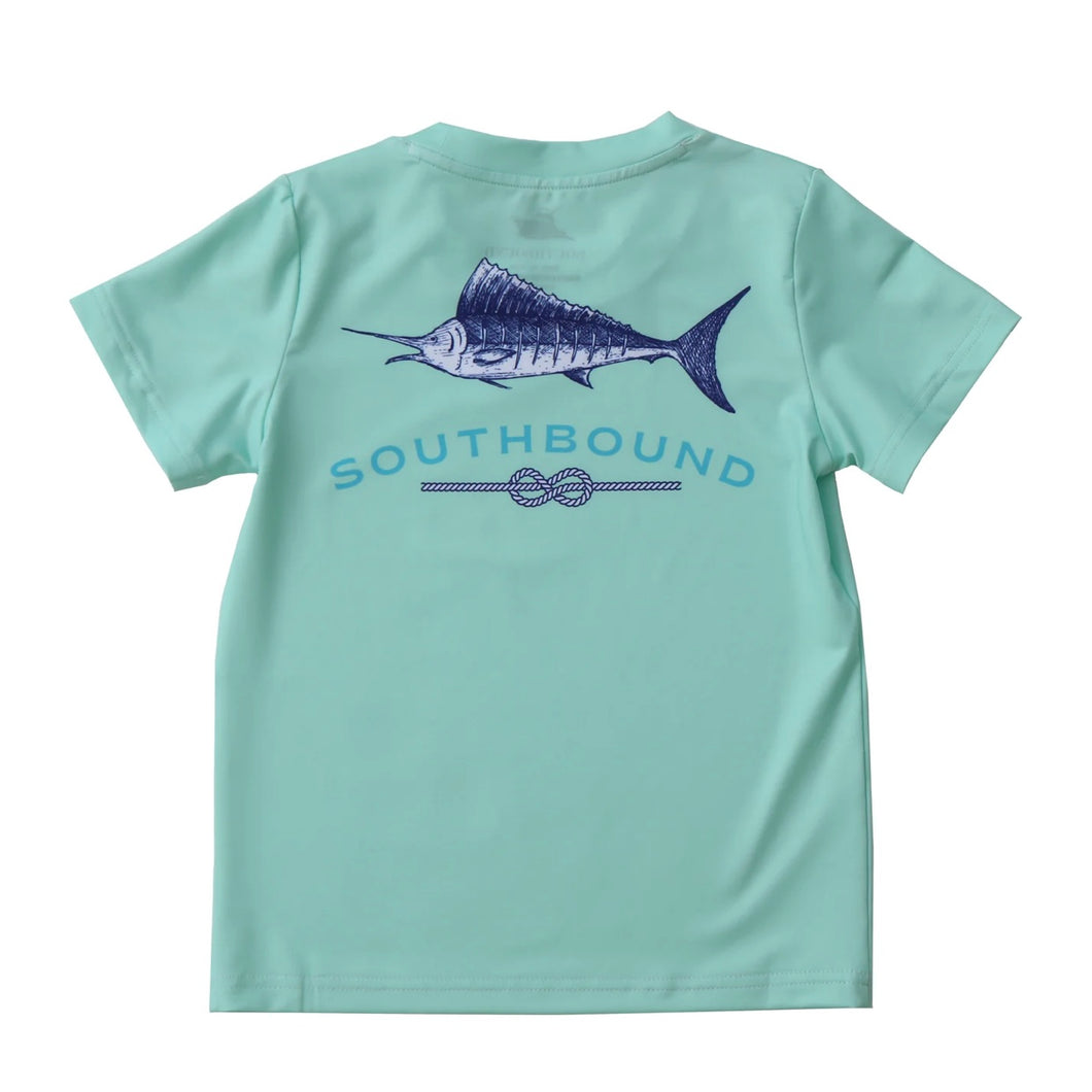 Southbound Performance Green Fish with Rope Tee