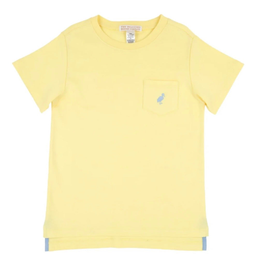 Beaufort Bonnet Lake Worth Yellow Carter Pocket Crewneck Tee