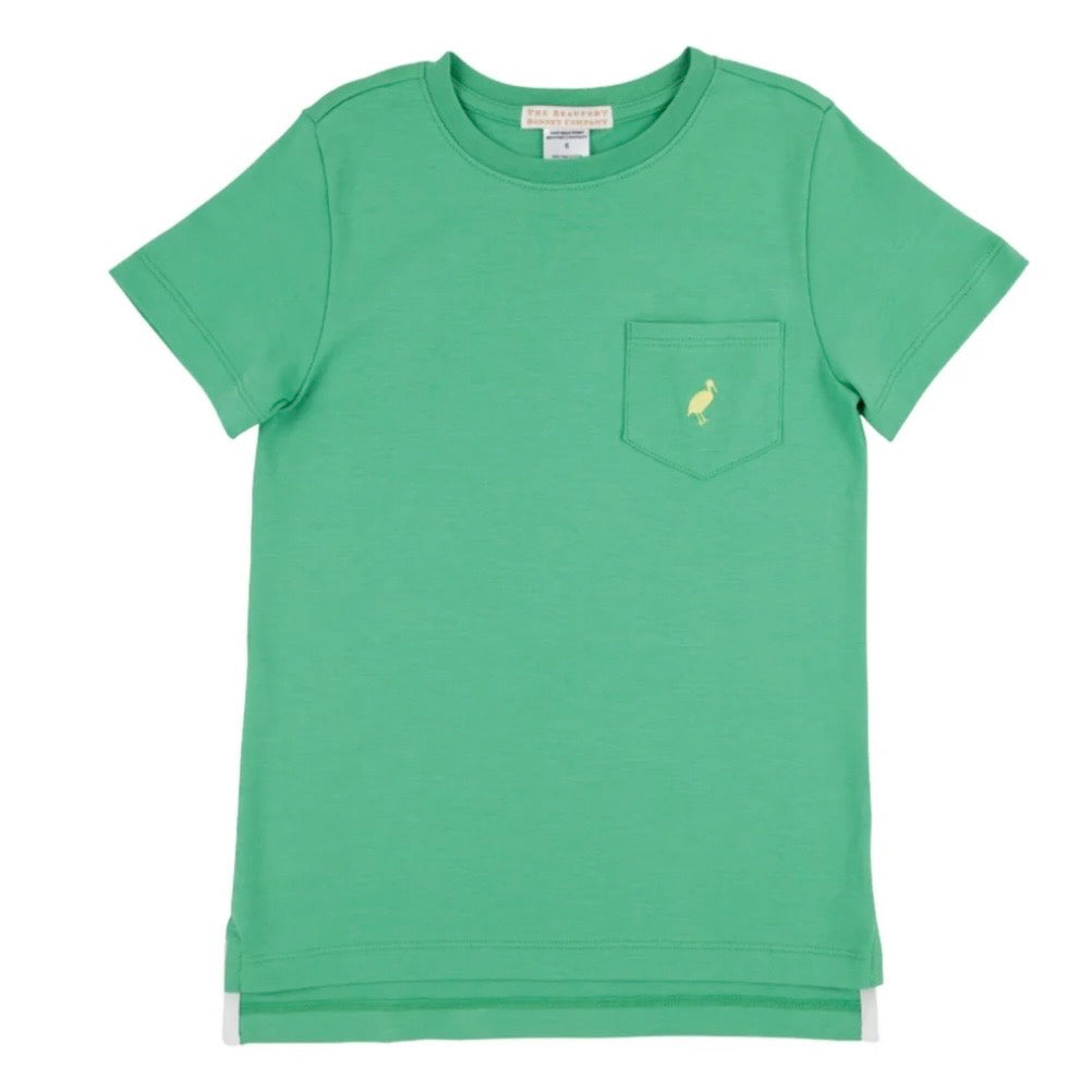 Beaufort Bonnet Gibson Island Green Carter Crewneck Pocket Tee