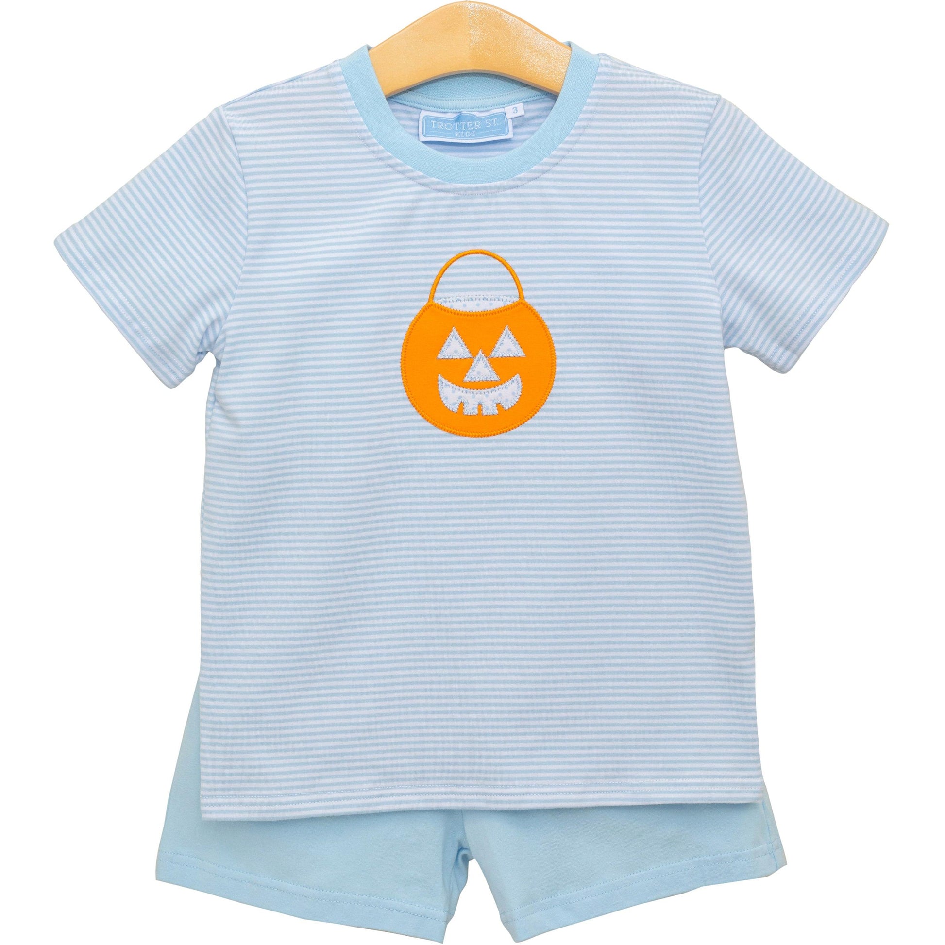 Trotter Street Boys Jack O'Lantern Short Set