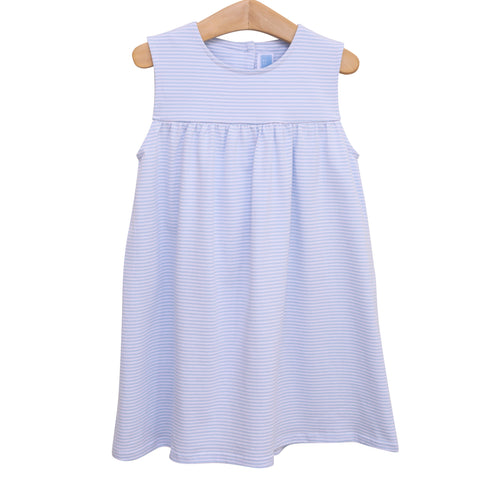 Trotter Street Girls Jillian Light Blue Stripe Jumper