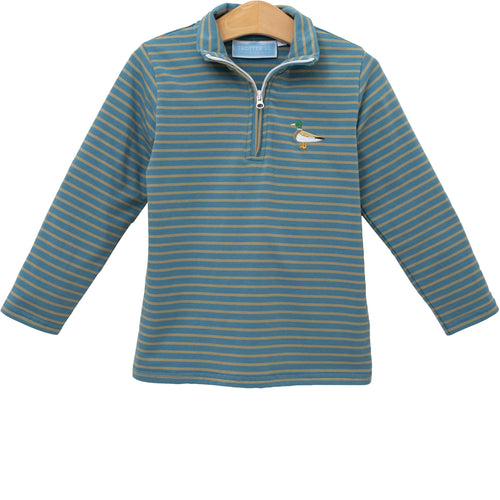 Trotter Street Boys Mallard Embroidery 1/4 Zip Pullover