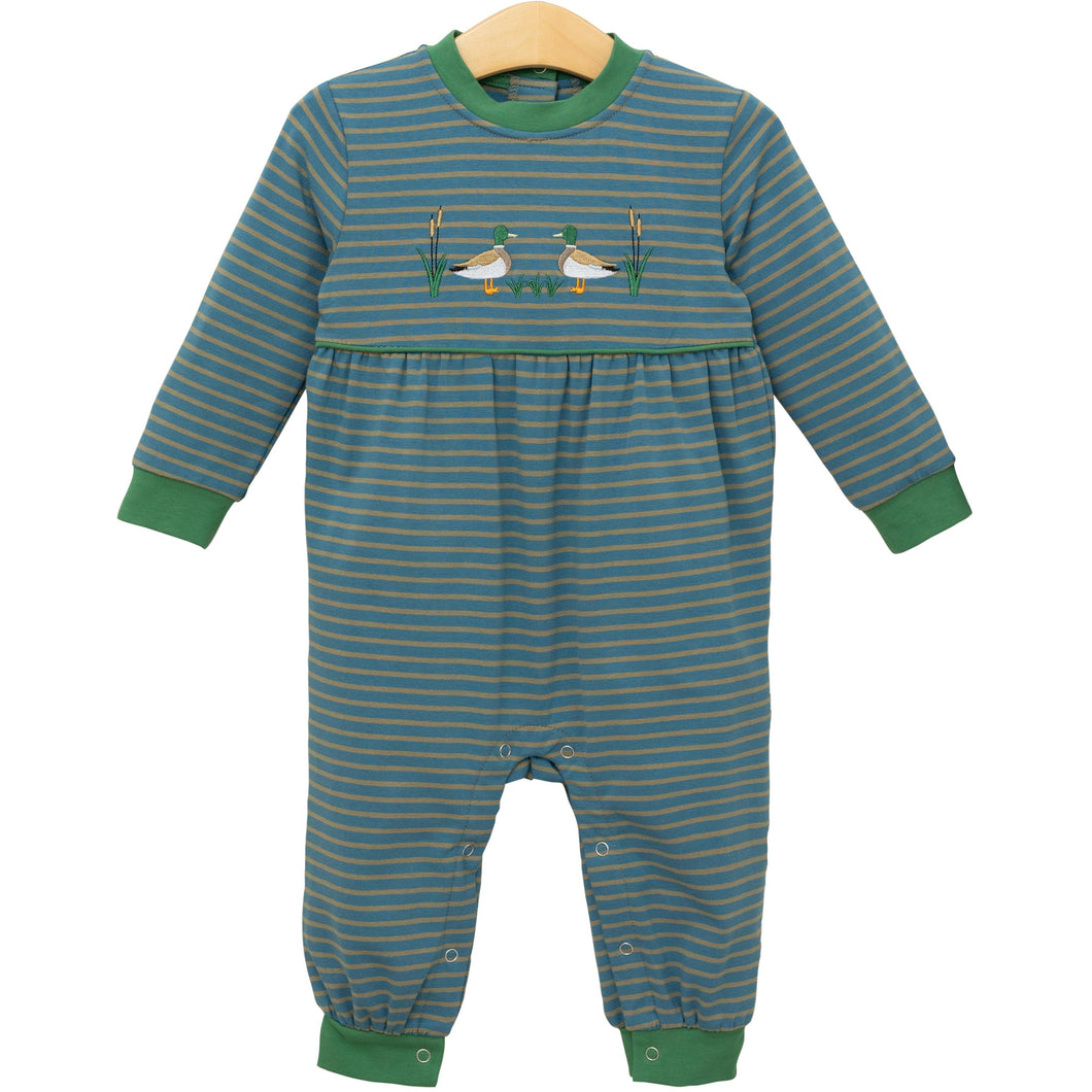 Trotter Street Boys Mallard Embroidery Romper