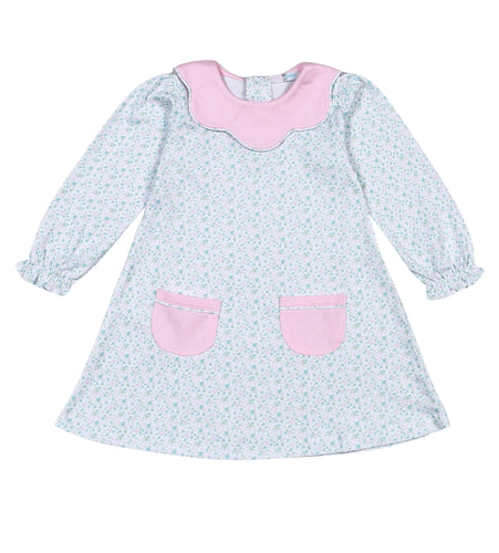Baby Loren Girls Nicolle Scallop Pima Dress