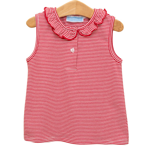 Trotter Street Girls Red Stripe Nora Tank