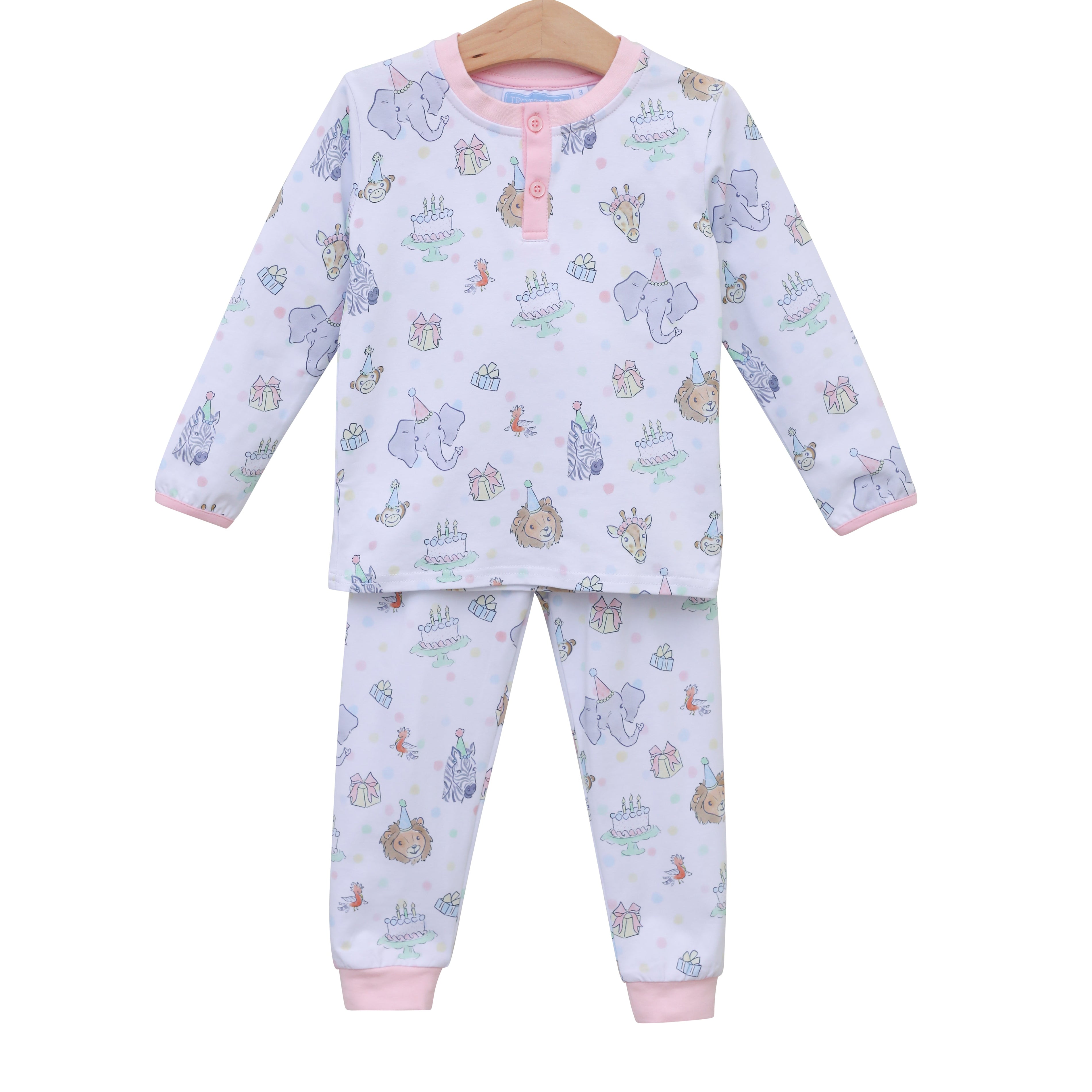 Trotter Street  Pink Party Animals Birthday Pajama